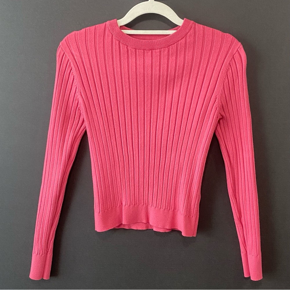 Ribbed Pink Zara Long Sleeve Size 13-14